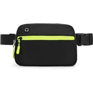 Belt Bag for Women Men,Crossbody Everywhere Mini Belt BagsExtended Strap, Black